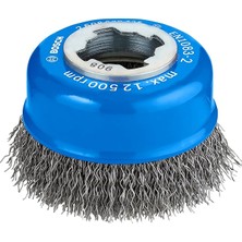 MSP Professional Accessories Clean Dalgalı Tencere Fırçası (Metal Için, X-Lock Için, Ø 75 Mm, Tel Kalınlığı 0,3 Mm, Ø 125 Mm)