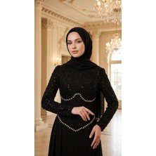 Perfect Mega Store New Elegans Korse Detaylı Abiye ELBISE-2503