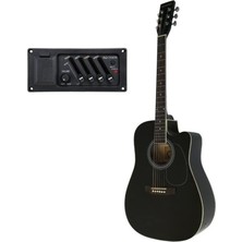 MSP F650N-BKC Siyah Elektro Akustik Gitar