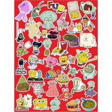 MSP Bob Kare Şort Seri 1 Sticker Telefon Laptop Notebook Tablet Defter Matara Stiker Etiket