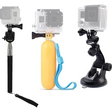 MSP Kamera Aksesuarları Kiti ile Uyumlu Gopro Hero 13 12 11 10 9 8/akaso EK7000/CESUR 4/cesur 7 LE/V50X/EJDERHA Dokunmatik/apexcam/oddv Kamera Özçekim Sopa Yüzer Kolu Kavrama Vantuz Dağı