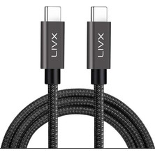 MSP Force 100W Type-C To Type-C USB 3.1 Gen2 10 Gbps 4k@60hz Hızlı Şarj Data ve Görüntü Aktarım Kablosu Örgülü Gn (3 Metre)