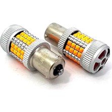 MSP Oto LED Sinyal Ampulü PY21W Decoderli Sinyal Fanlı LED Ampul Güçlü Işık Gücü