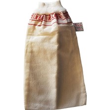MSP Organik Banyo Kesesi Tellak Hamam Kese Kelebek Lastikli Kese (1. Kalite Lüx Kese Kırmızı Yazılı)