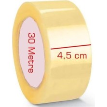 MSP Bandı, Şeffaf, 4,5 cm Genişlik, 30 Metre Uzunluk, 6 Adet