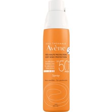 MSP Thermale Avene Sprey Güneş Kremi Spf 50+ Vücut Için Yüksek Koruma Sağlayan Nemlendirici Güneş Kremi 200 ml