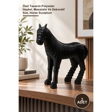 Yenilig 2 Adet At Figürü – Özel Tasarım Polyester Heykel, Masaüstü ve Dekoratif Süs, Horse Sculpture