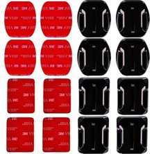 MSP Adet Yapışkan Montajlar Kask Gopro Kask Yapışkan Yapışkan Montajlar Düz Kavisli 3m Montaj Gopro Hero 10, 9, 8, 7, 6, 5, 4, 3, 2, 1 ve Diğer Aksiyon Kameraları ile Uyumlu (16 Paket)