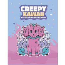 aklow akyoleticaret Kawaii Pastel Gotik Sevimli ve Ürkütücü Çibi Korku Ayıcık, Kedi ve Diğer Hayvanlar Boyama Kitabı