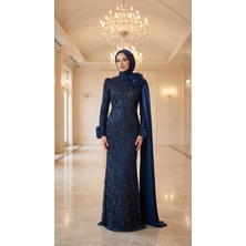 Perfect Mega Store New Elegans Tamamı Taş Detaylı Abiye ELBISE-2475