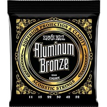 MSP Ball Hafif Alüminyum Bronz Akustik Gitar Telleri, Ölçü 11-52