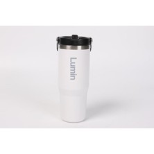 MSP Flask Pipetli Sporcu Termos Beyaz