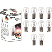 MSP Ampul 12V 21W 1016 Çift Duy Şaşı P21/5W BAY15D 10 Adet