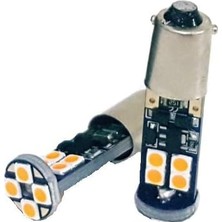 MSP 2 Adet H21W LED 12 Ledli LED BAY9S Ampul Turuncu