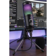 MSP BM350 Rgb USB Oyuncu ve Yayıncı Mikrofonu (Kayıt Gaming Tiktok Twitch Canlı Yayın Discord Youtube)