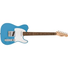 MSP Squier Sonic Telecaster, Laurel Klavye, Beyaz Pickguard, Kaliforniya Mavisi