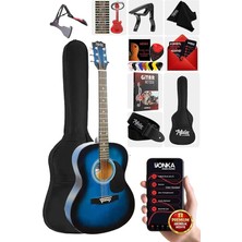 MSP RG-550BL Pack Kaliteli Mavi 40 Inç Akustik Gitar Seti 4/4 Yetişkin