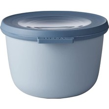 MSP - Multi Bowl Cirqula Round - Kapaklı Saklama Kabı - Buzdolabı Için Hava Geçirmez Saklama Kutusu ve Mikrodalga Fırın Kabı Olarak Uygundur - 500 ml - Nordic Blue