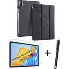 MSP - Huawei Matepad 11.5 2025/2023 ile Uyumlu Kalem Bölmeli Tablet Kılıf + Ekran Koruyucu + Kalem 3'lü Set