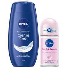 MSP Creme Care Nemlendirici Duş Jeli 250ML ve Rollon Deodorant Pearl&beauty 50ML, 72SAAT Anti-Perspirant