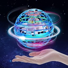 MSP Küre Topu, Mini El Kumandalı Drones Ufo Oyuncak, Uçan Fidget Küre Bumerang Spinner 360° Dönebilen LED Işıklı, Çocuklar ve Yetişkinler Için Hediye