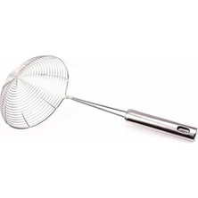 MSP Metal Kevgir, 14-16 cm Çap, Uzun Saplı, Mutfak Süzgeci, Gümüş (14 Cm)