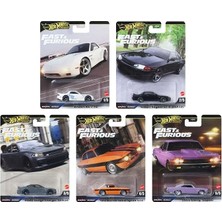 MSP Wheels Premium Fast & Furious 5’li Diecast Araba Seti – Rx-7, Skyline Gt-R, Charger, Giulia, Impala HNW46