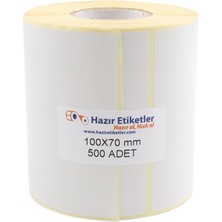 MSP Etiketi Eko Termal Etiket 100MM x 70MM Ruloda 500 Adet 40MM Kuka Çapında Direk Termal Transfer Etiketi