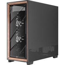 MSP Flux Pro, 6x Pwm Fan Dahil, Ahşap Ön Panel, Ishift Psu 90° Montaj, Type-C, 420MM Radyatör Desteği, Sıcaklık Göstergeli, Tam Kule E-Atx Pc Kasası, Siyah
