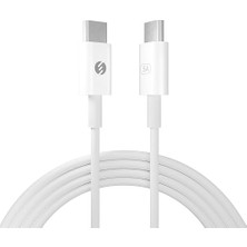 MSP SL-C124 Type C To Type C Quick Super Charge 1m 100WATT Pd 3.0 Data ve Şarj Kablosu Beyaz
