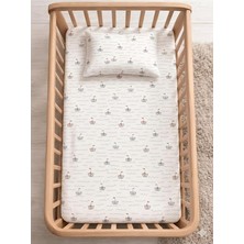 MSP Pamuk Lastikli Bebek Çarşafı Seti | Park Yatak Uyumlu (60X120-70X110-70X120) (Yelkenli)
