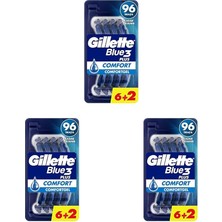 MSP Blue3 Comfort Kullan At Erkek Tıraş Bıçağı 8 Adet 3lü Paket