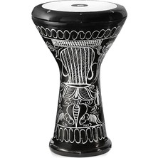 MSP Darbuka Profesyonel Büyük Boy Siyah Erzincan El Işleme Darbuka Doumbek Darabuka 5 Numara