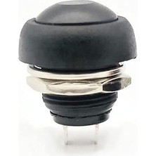 MSP PBS-33B 2 Pin Push Buton Siyah On Off 1A 250V Mini Yuvarlak Su Geçirmez Anahtar Momentary Switch