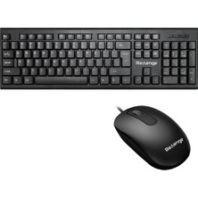 MSP Deskmate+ Siyah Türkçe Q Ev Ofis Kullanımına Uygun USB Kablolu Klavye ve Mouse Seti