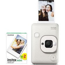 MSP Instax Mini Liplay Hybrid Misty White Fotoğraf Makinesi 20'li Film