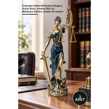Yenilig 3 Adet Adalet Biblosu – Polyester Dekoratif Hukuk Simgesi, Duvar Süsü, Avukat Ofisi ve Mahkeme Dekoru, Scales Of Justice