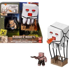 MSP Minecraft Filmden Ilham Alan Aksiyon Figürü Seti, Işıklar, Sesler ve Ateş Topu Fırlatma Özelliğiyle Balon Figürü, Fırlatıcı ve Disk, Piglin Savaşçısı, JFB69