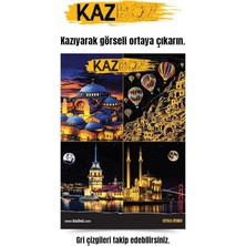 MSP Kazıma Sanatı, Türkiye Temalı Scratch Art Seti, 20X28,5 Cm, Venedik, Kapadokya, Istanbul Manzaralı