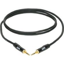 MSP Pro Altın Uçlu Mini Jack Stereo Aux Kablo Siyah 3m