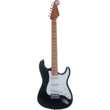 MSP Stratocaster Elektro Gitar (Black)