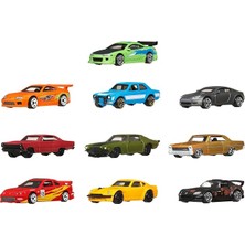 MSP Wheels Oyuncak Araba, Fast & Furious Temalı 10'lu Paket, 1:64 Ölçekli, Özel Süslemelere Sahip, Fast & Furious Filmlerindeki Arabalardan Ilham Alan Metal Araçlar, JCT92