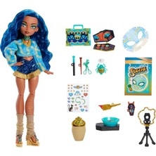 MSP Seti ve Makyaj Malzemeleri Dahil 13 Gerçekçi Sürpriz Içeren Monster High Güzellik Sırları Cleo De Nile Bebek ve Aksesuar Seti, JMG74