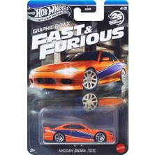 MSP Wheels Fast And Furious Graphic Remix Auto Nissan Sılvıa S15 - Model Cast Ölçek 1:64 - Uzunluk 7 cm - JBY48