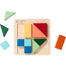 MSP 100006032, Eichhorn Montessori Şekil Bulmacası, Özel Şekilli, 12 Blok, 13 Parça, Eğitici ve Öğretici, Ahşap Tasarım
