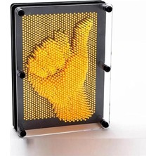 MSP Klon El Modeli 3D Heykel Çerçeve Oyuncak Sihirli Iğneli Eğitici Hayal Geliştirici Pinart 20 * 15CM, Sarı