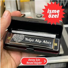 MSP 10 Delikli Profesyonel Diyatonik Mızıka, Isme Özel, Gri