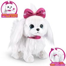 MSP Alive Lil Paw Paw Yürüyen Köpeğim PEL14000 Interaktif Malta Cinsi Işıltılı Gözlü Pelüş Elektronik Robot Köpek Kız Çocuk Rol Yapma Evcil Hayvan Oyun Seti