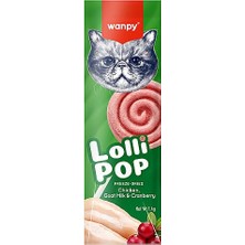 aklow akyoleticaret Kediler Için Dondurularak Kurutulmuş Lolipop; Kızılcık, 1.4 G*10'lu