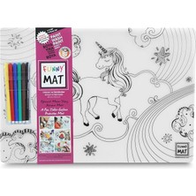 MSP Çocuk Funny Mat Unicorn & Deniz Kızı, 6'lı Kalem Hediyeli